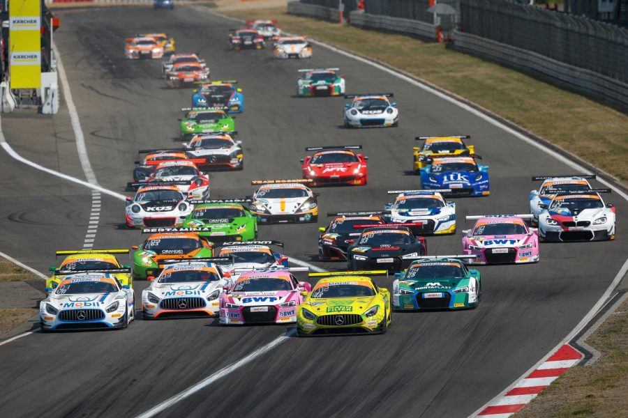 The+start+of+an+ADAC+GT+Masters+race+at+the+N%C3%BCrburgring.+Photo+courtesy+of+Tim+Upietz.