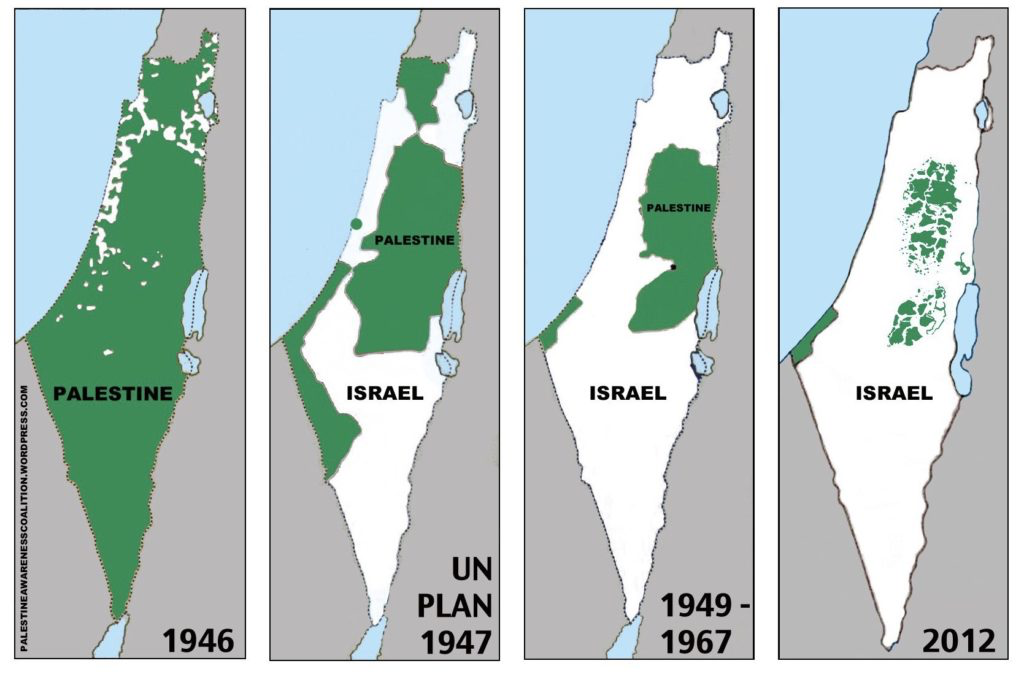 Palestines disappearance over the years