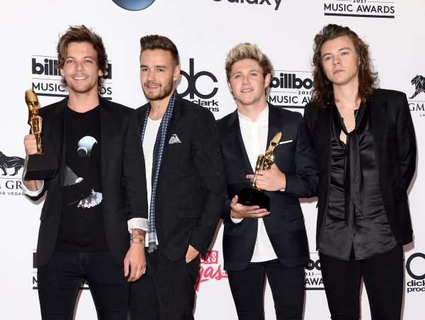 Members of the bad One Direction, including Liam Payne, pose for a portrait at the 2015 Billboard Music Awards on May 17, 2015 in Las Vegas, NV. 