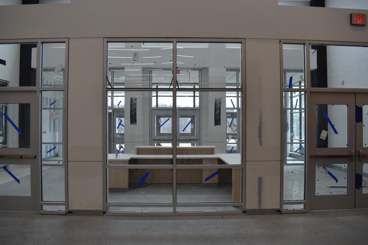 The main office/entrance and security vestibule into the new Hartwood High  
