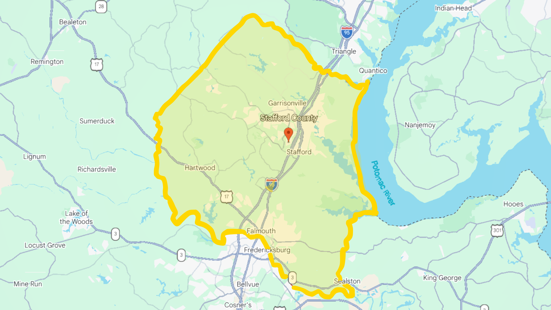 District of Stafford Map Graphic